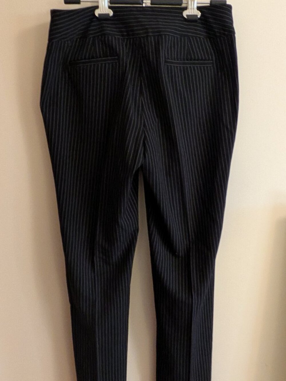Counterparts Straight Leg Dress Pants, Black with white pin stripes, Size 10 - Picture 3 of 6